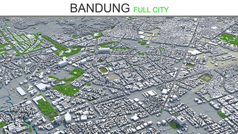 Bandung City 3D Model 25km