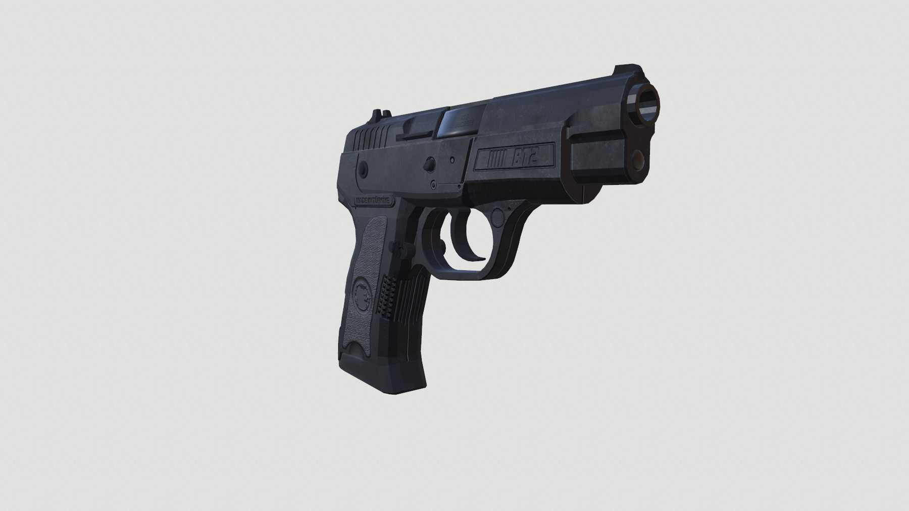 ArtStation - Low Poly Pistol BT2 4 Colour Modern Weapons | Game Assets