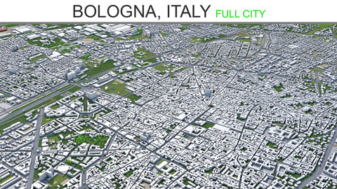 Bologna City  Italy 3D Model  30km