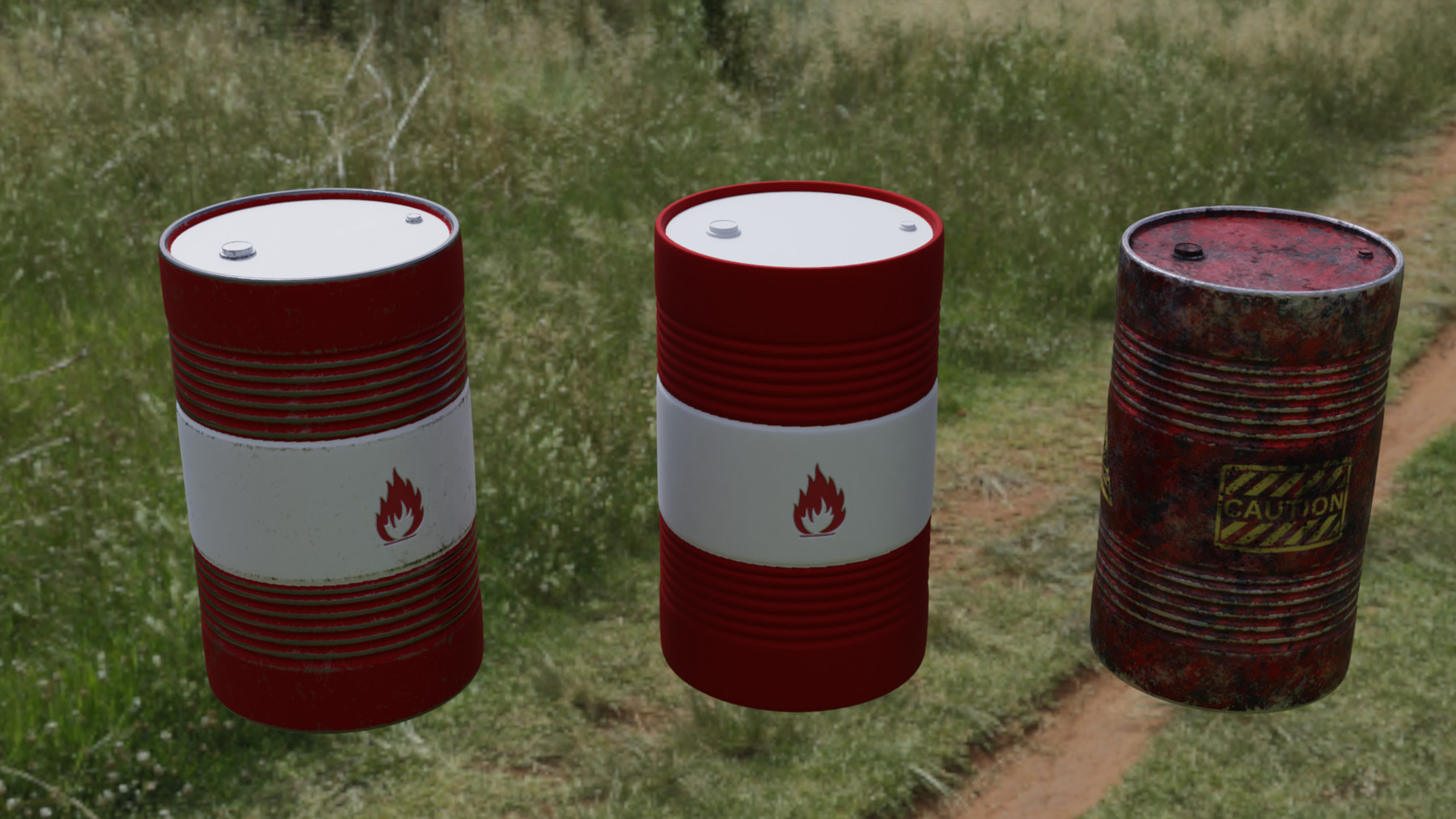 ArtStation Oil Barrel 3D Model Game Assets