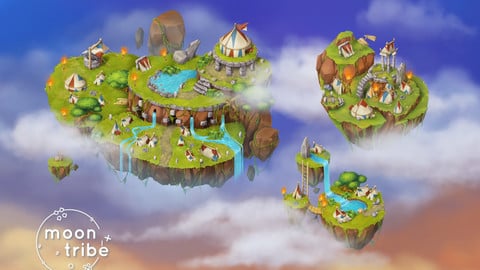 2D Floating islands