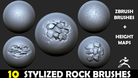 Zbrush - Stylized Rock Brush Vol. 1