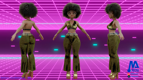 Morena estilo afrodisco