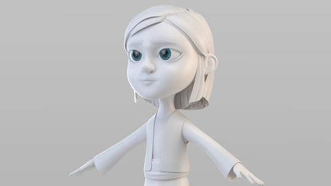 Cartoon Peasant Girl