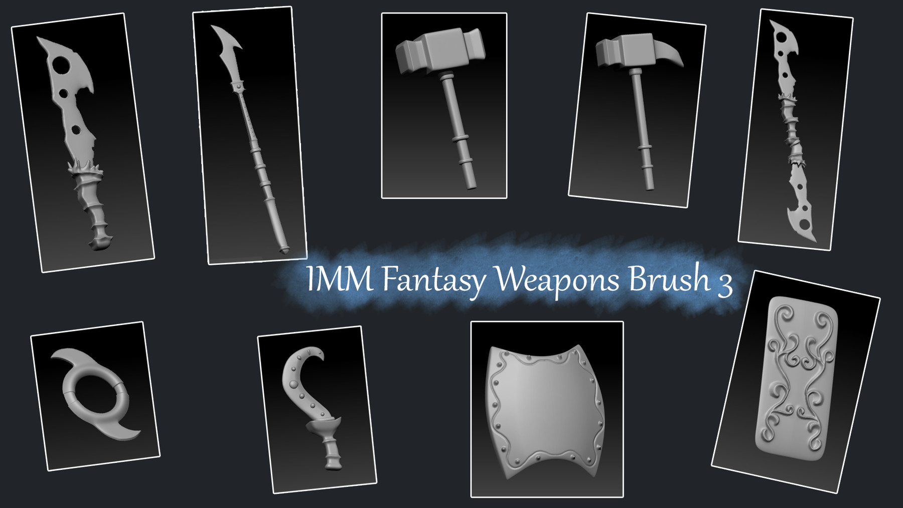 ArtStation - IMM Fantasy Weapons Brush 3 | Brushes