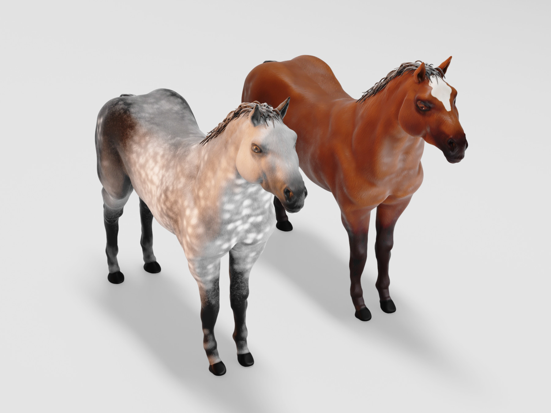 ArtStation - Male Stallion Horses 3D Model | Game Assets