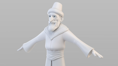 Cartoon Ottoman Old Man