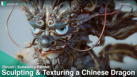 Sculpting & Texturing a Chinese Dragon (Subtitled) | Zhelong Xu