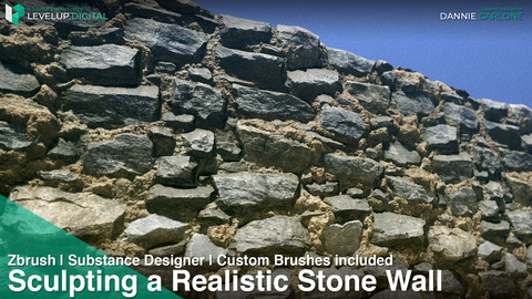 Sculpting a Realistic Stone Wall | ZBrush | Substance Designer | ZBrushes Pack Included | Dannie Carlone