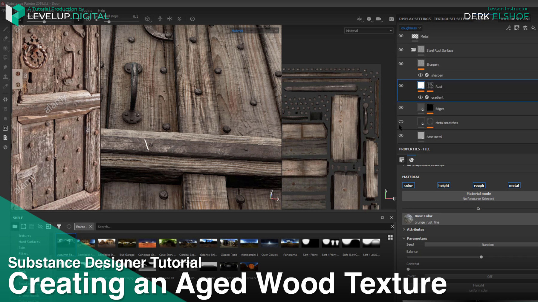 ArtStation - Creating An Aged Wood Texture In Substance Designer | Derk ...