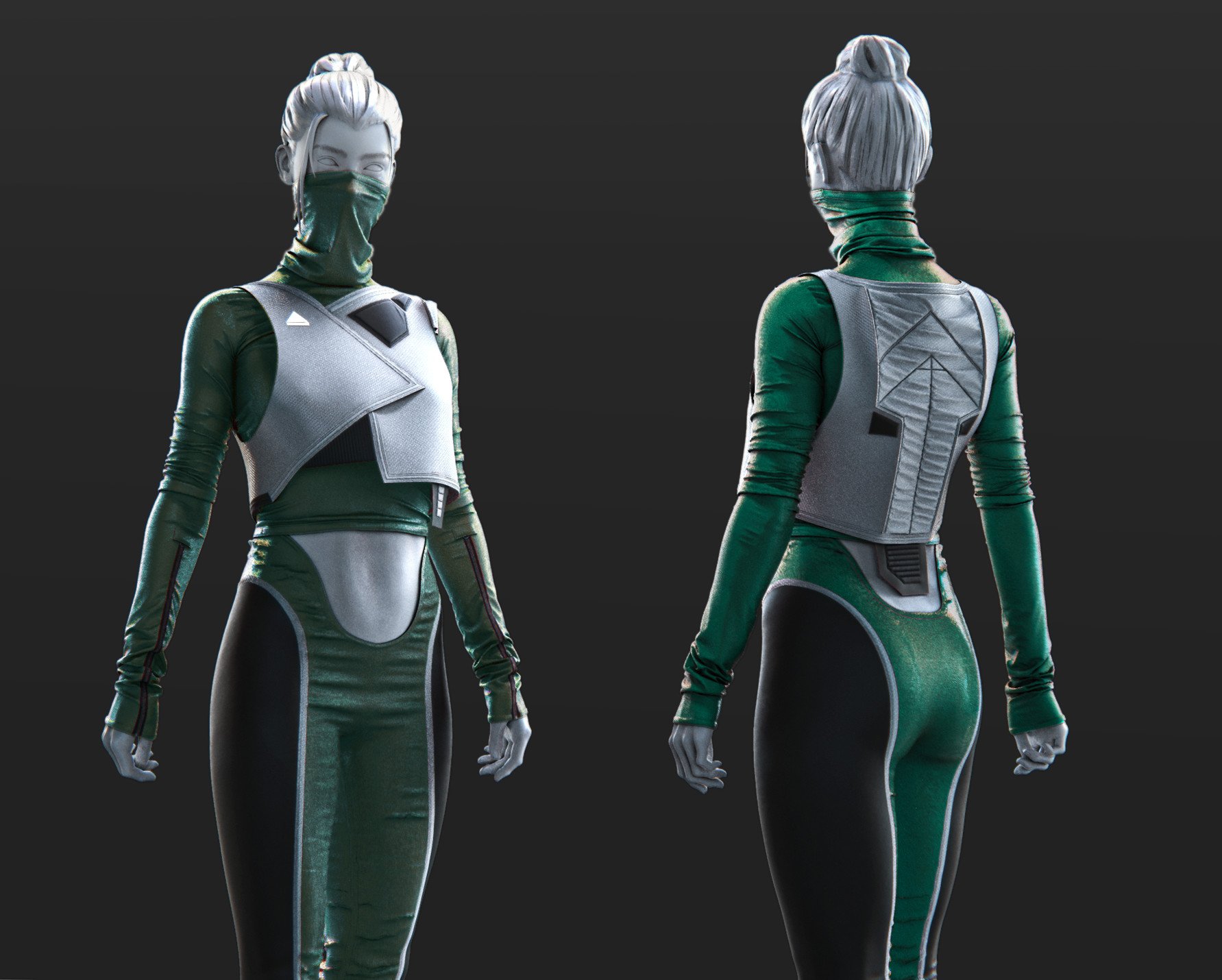 ArtStation - Sci-Fi Jacket Clo3d, Marvelous Designer Project+FBX+OBJ