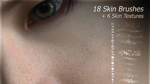 Skin brushes + textures by Blackironcat (Photoshop)