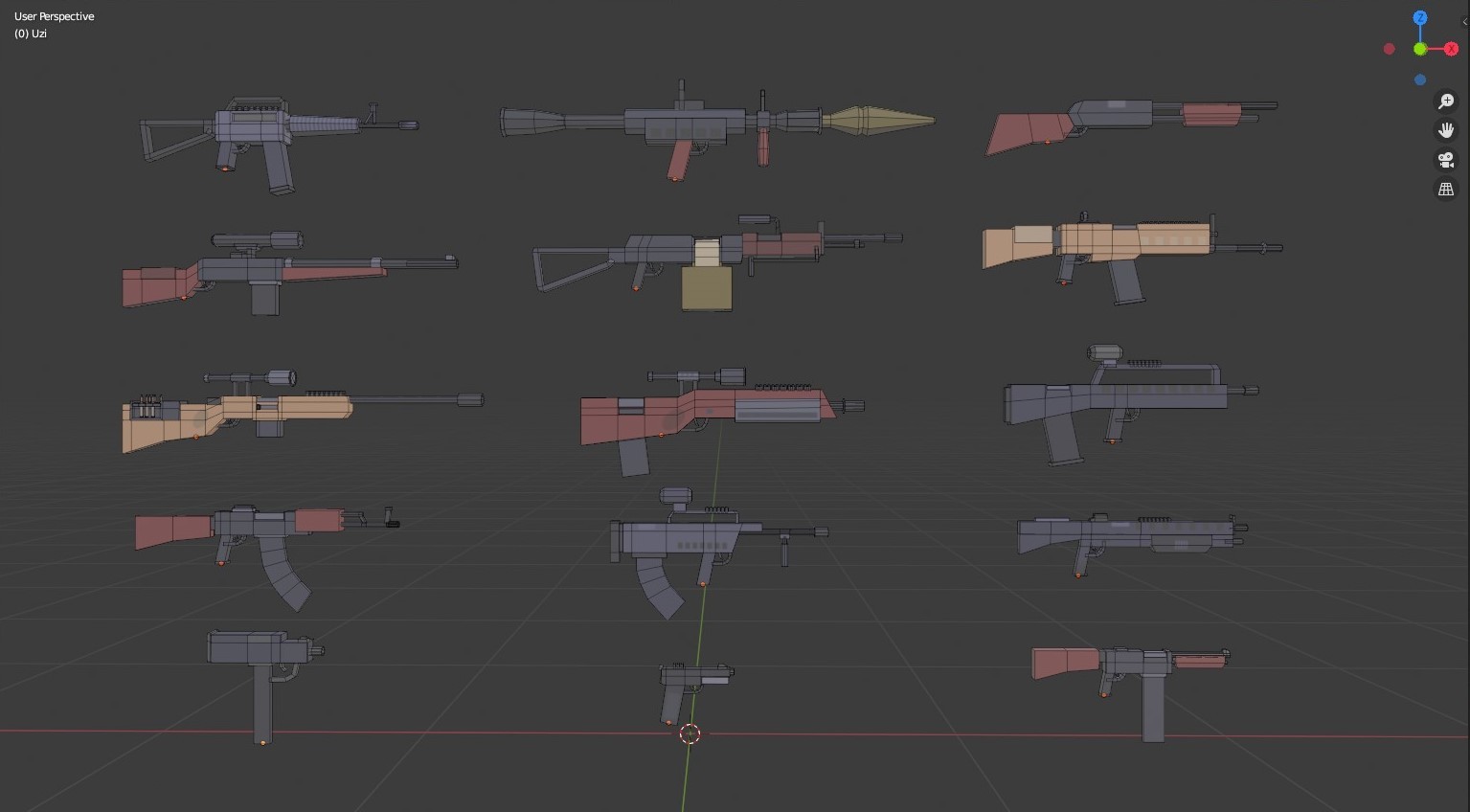 ArtStation - Weapons Pack Low-poly 3D model | Game Assets