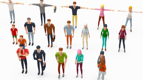 People lowpoly