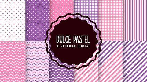 Kit de 12 Papeles Digitales Sweet Paste