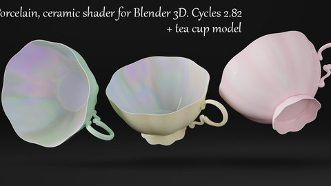 Porcelain, Ceramic Shader For Blender 3d. Cycles 2.82