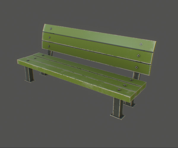 ArtStation 3D park bench asset Game Assets