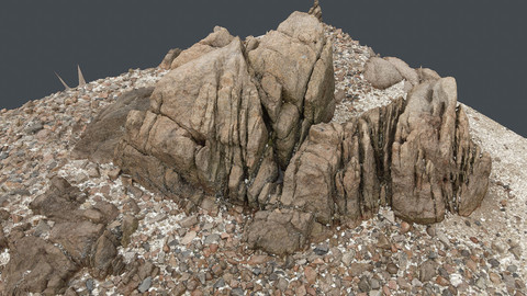 Photoscan_Beach Rock_0024_only HighPoly Mesh (16K Texture)