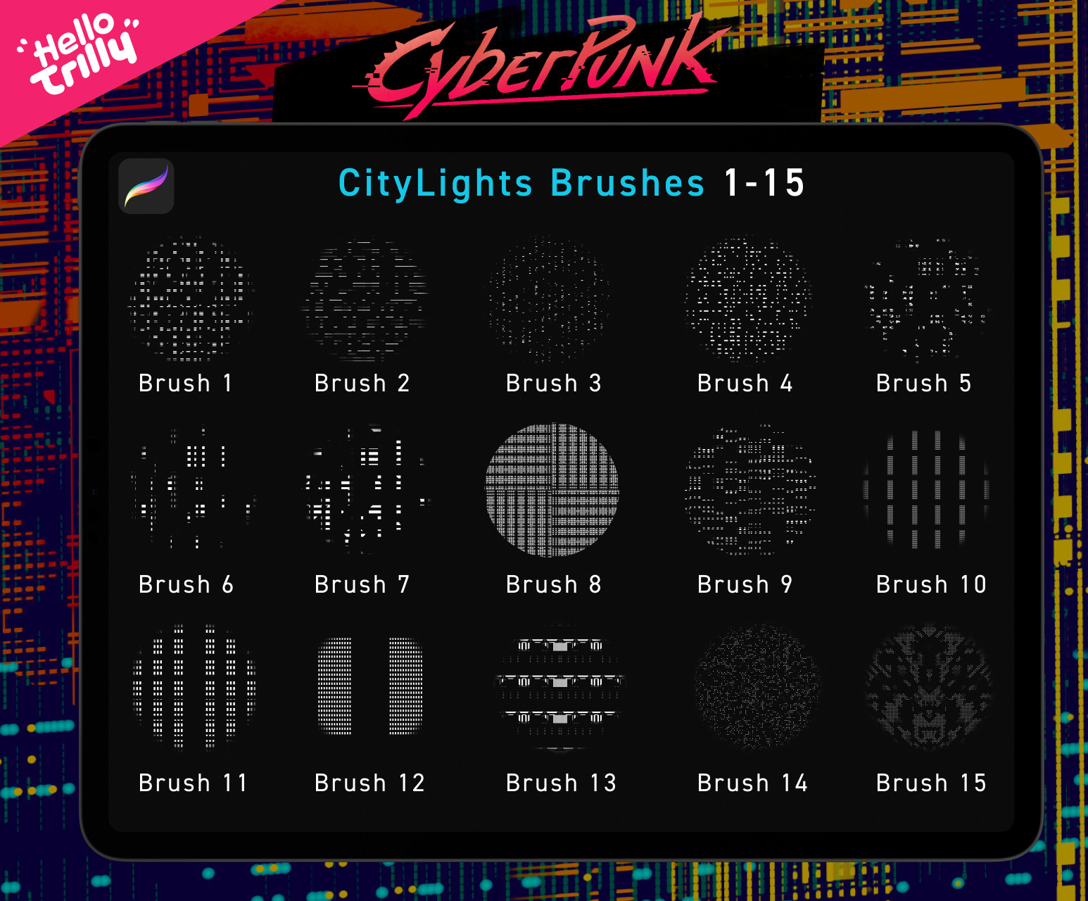 procreate cyberpunk brush free