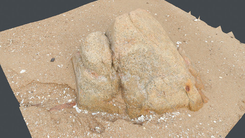 Photoscan_Beach Rock_0030_only HighPoly Mesh (16K Texture)