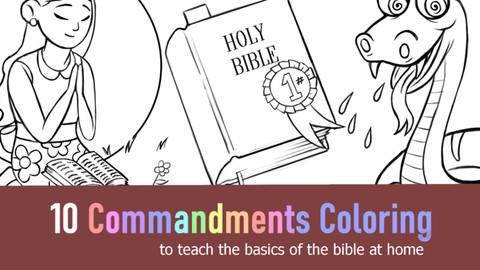 10 Commandments Coloring for Kids