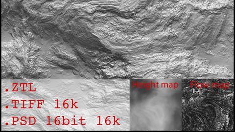 Landscape maps and .ztl project (for zBrush)