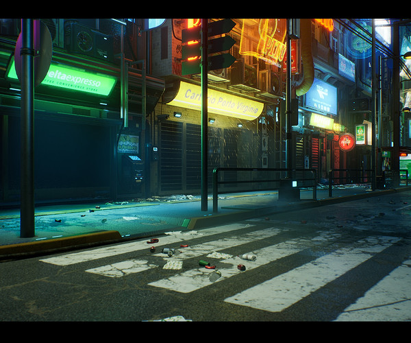 ArtStation - Cyberpunk City / Recife Environment | Game Assets