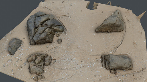 Photoscan_Beach Rock_0032_only HighPoly Mesh (16K Texture)