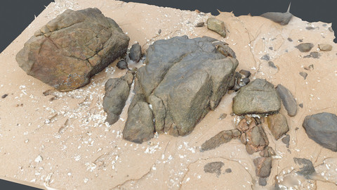 Photoscan_Beach Rock_0034_only HighPoly Mesh (16K Texture)