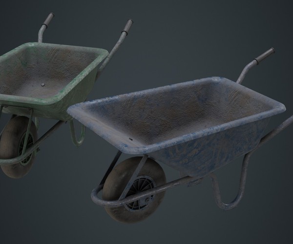 ArtStation Wheelbarrow 1B Game Assets