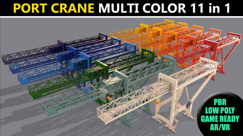 PBR Port Container Crane - Multi color Pack