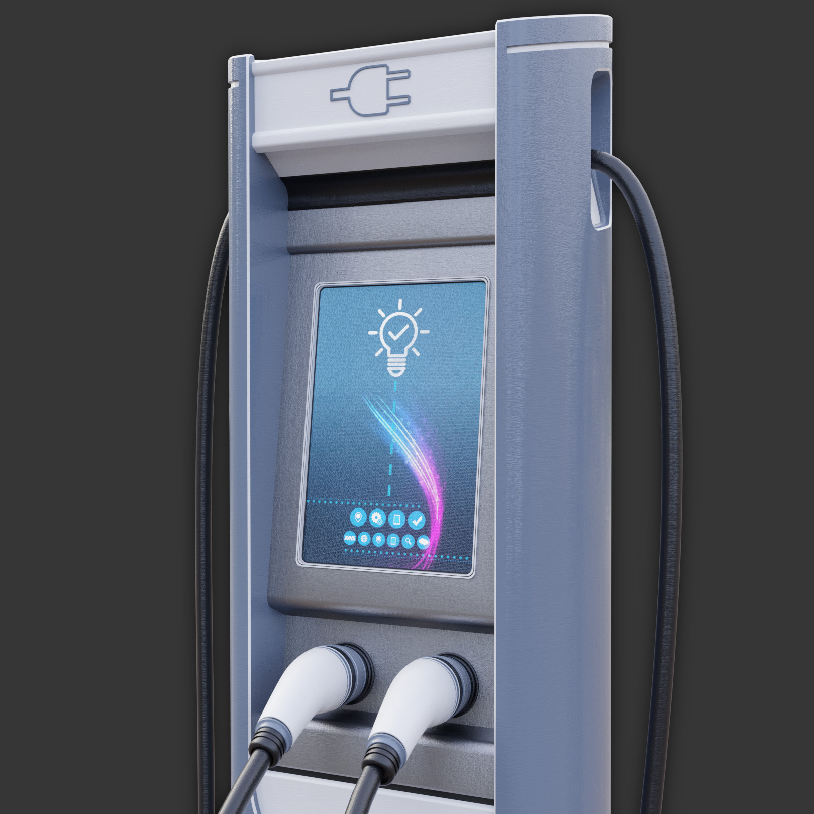 ArtStation - Electric Vehicle Charging Stations 3d model (.fbx - .obj
