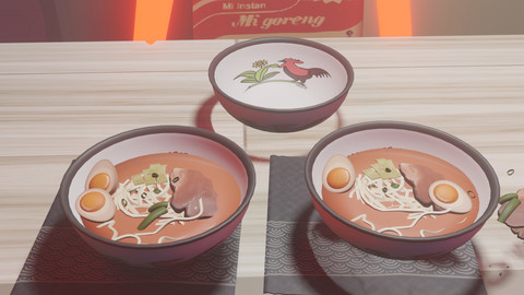 ramen shop cyberpunk