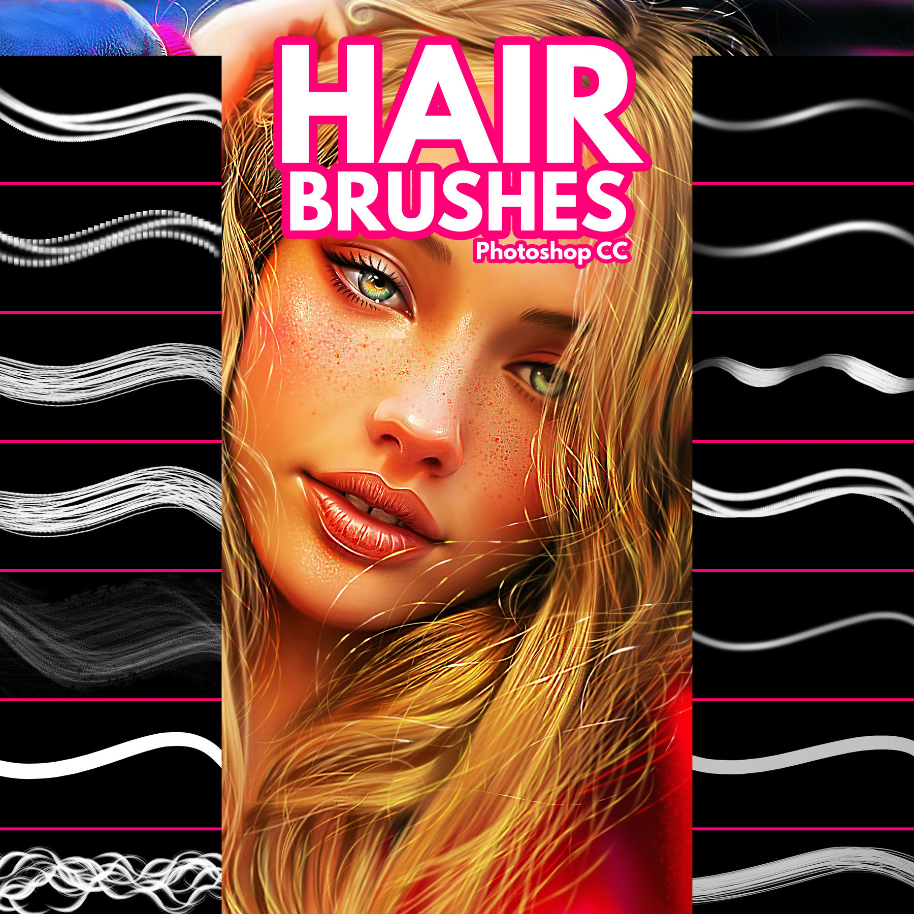 ArtStation - Hair Brushes for Photoshop | Brushes