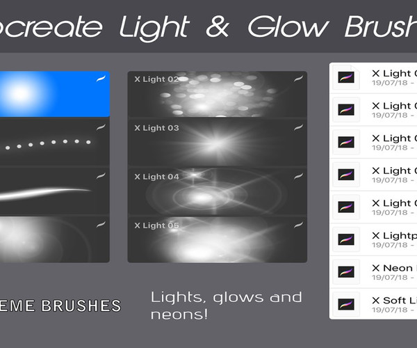ArtStation Procreate Light & Glow Brushes