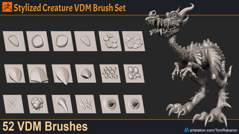 Stylized Creature VDM Brush Set