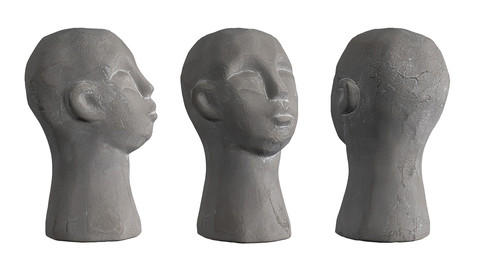 Concrete Head Sculpture
