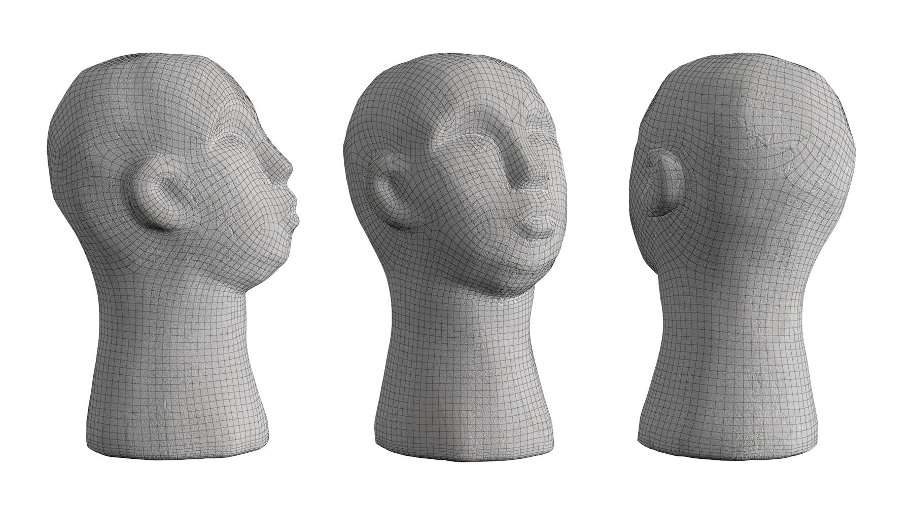 ArtStation Concrete Head Sculpture Game Assets