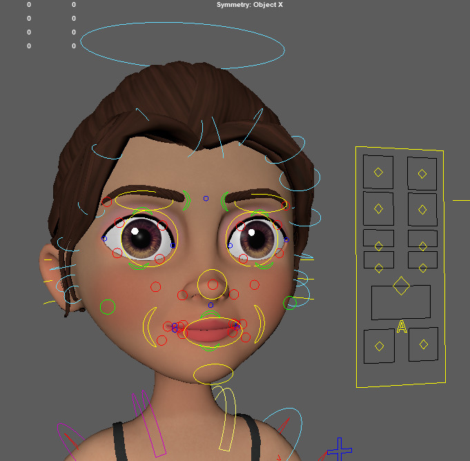 ArtStation - olivia rig ( cartoon girl character rig ) | Game Assets