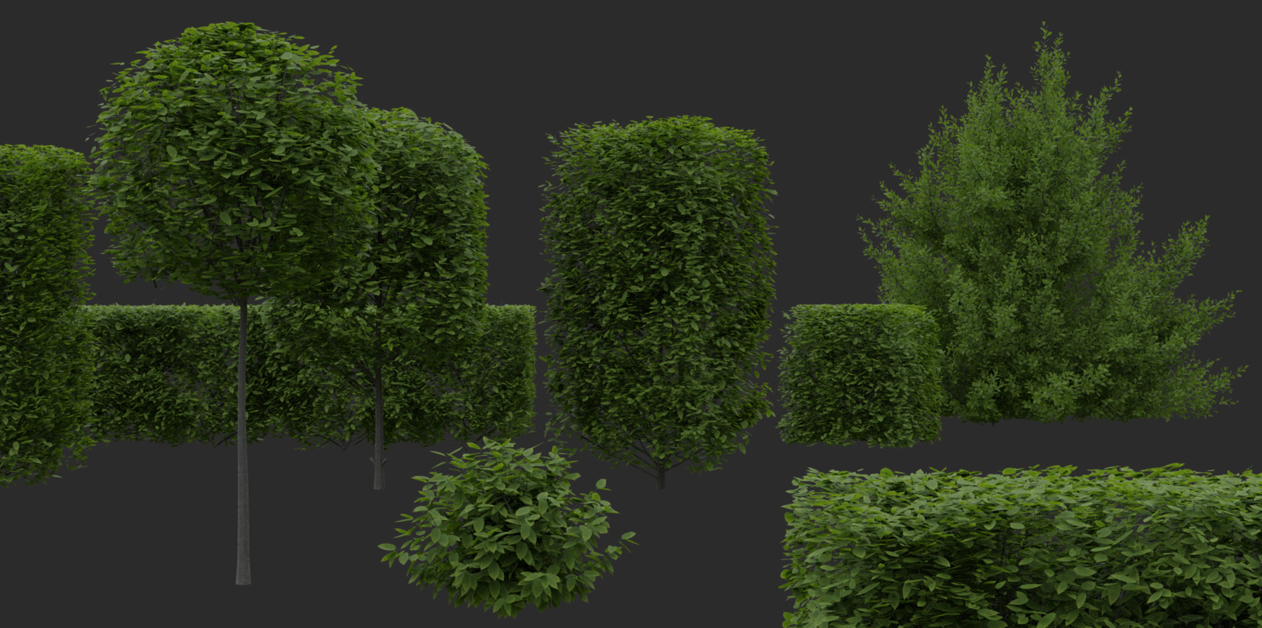 3 кустарников. Деревья для 3d Max. Blender куст. Куст 3d модель. Модели кустов.