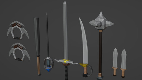 Low Poly Sword & Weapon Pack