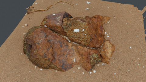 Photoscan_Beach Rock_0046_only HighPoly Mesh (16K Texture)