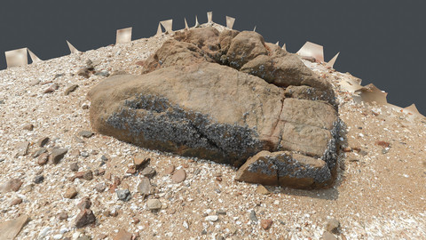 Photoscan_Beach Rock_0066_only HighPoly Mesh (16K Texture)