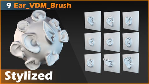 Ear 9 Stylized VDM Brush