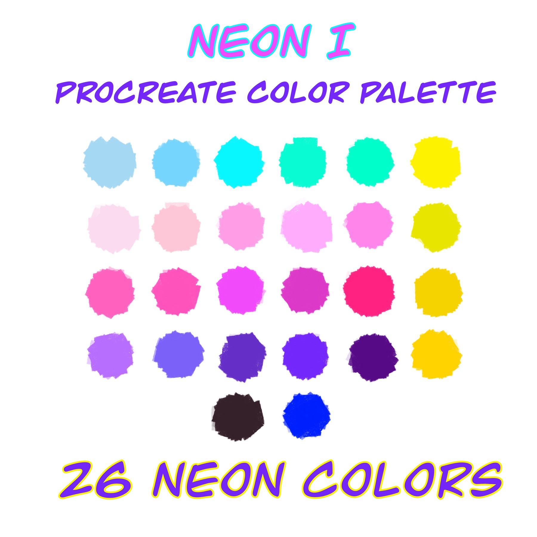 Neon Color Palette Hex Code Bornmodernbaby