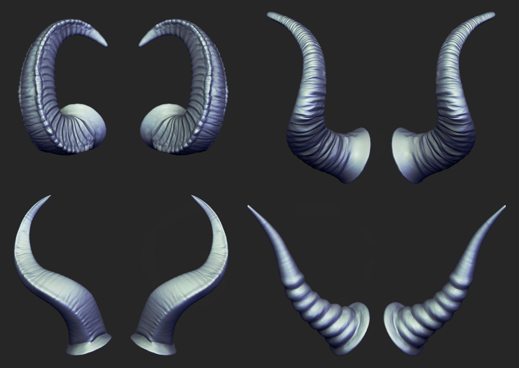 horns texture zbrush