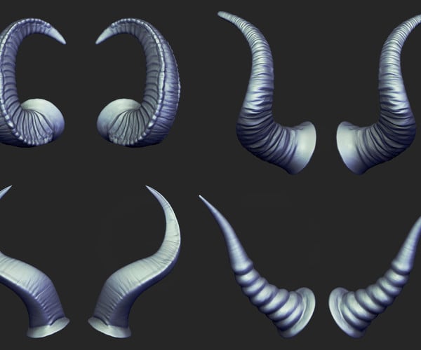 ArtStation - ZBrush - Horns IMM Brushes - VOL. 1 | Brushes