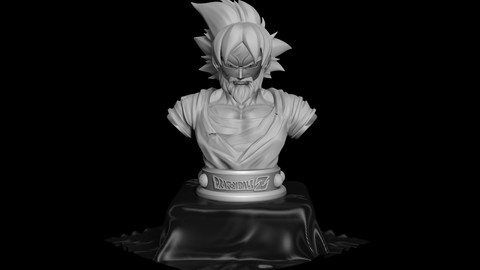Goku Head Bust 3d print