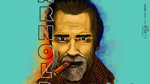 Arnold vector digital portrait