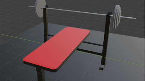 Low Poly weight Bench Blender